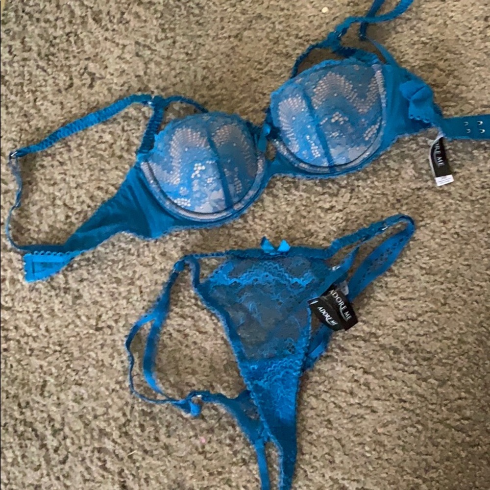 NWT Bra and thong set. 34B and Med.